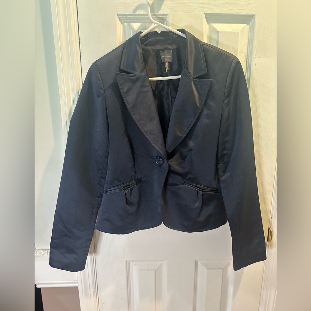 Kristin Davis Black Blazer Small Satin‎ Lined